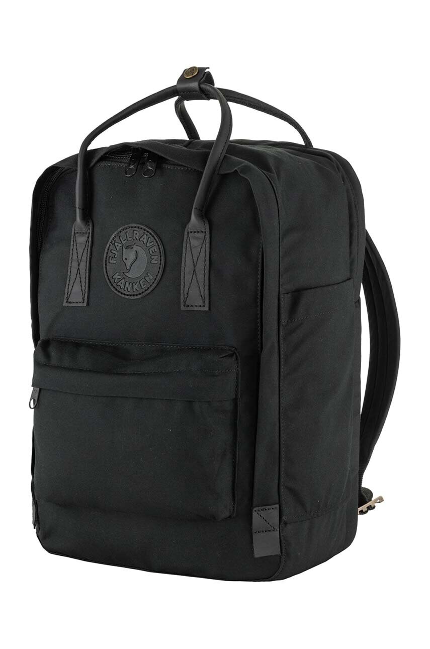 Рюкзак Fjallraven Kanken No.2 Black Laptop 15'' колір чорний великий з аплікацією F23804