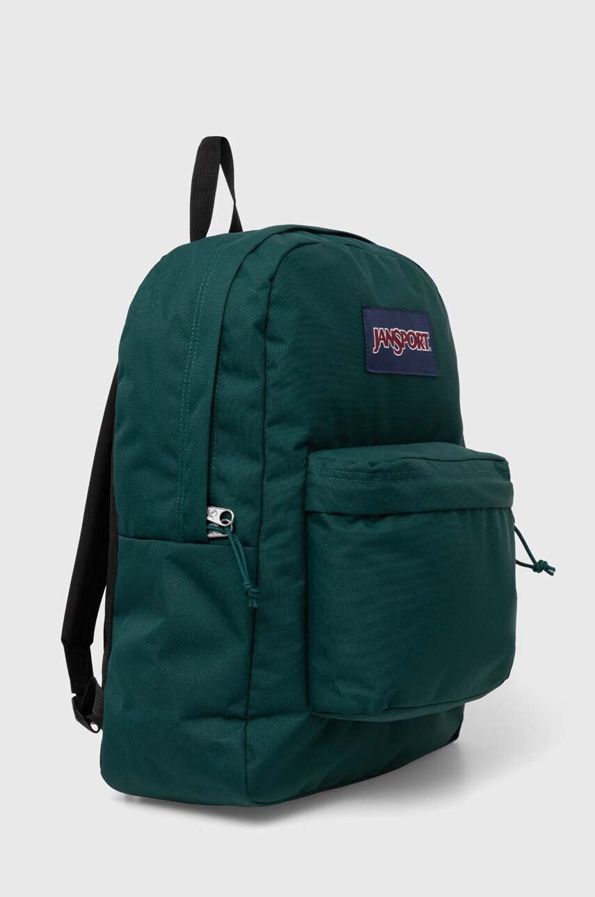Рюкзак Jansport колір зелений великий з аплікацією