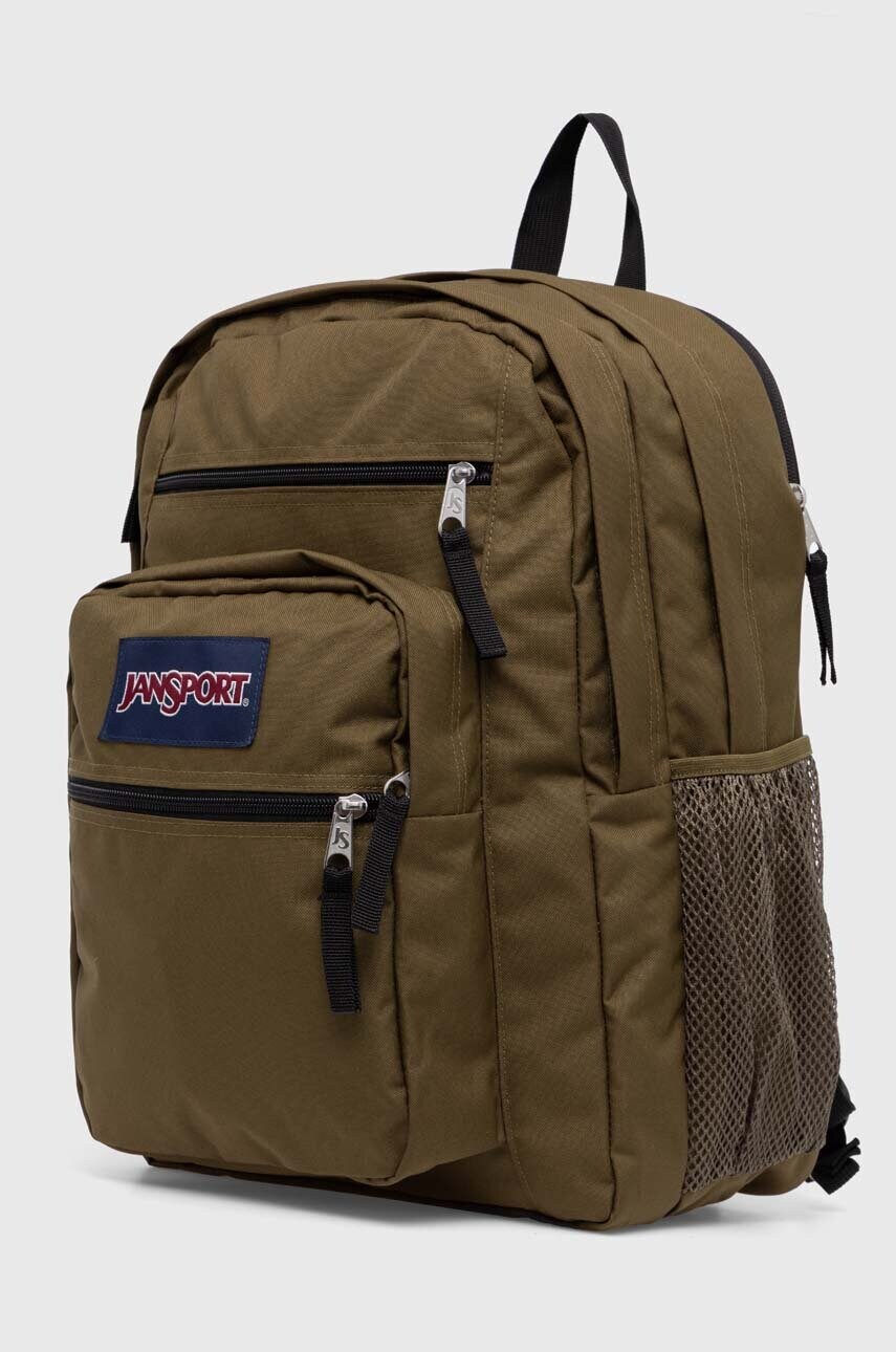 Рюкзак Jansport колір зелений великий однотонний