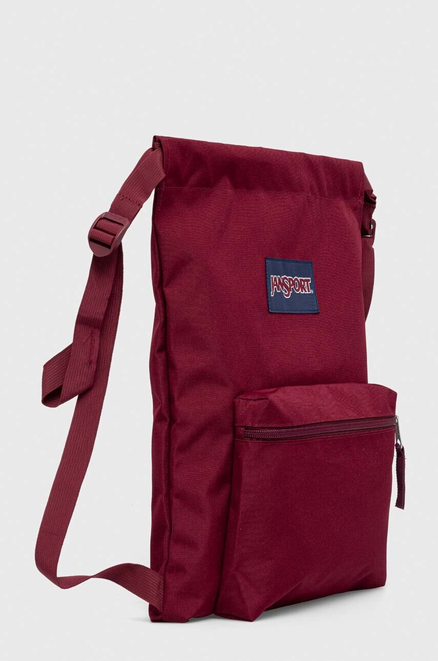 Мішечок Jansport колір бордовий з аплікацією