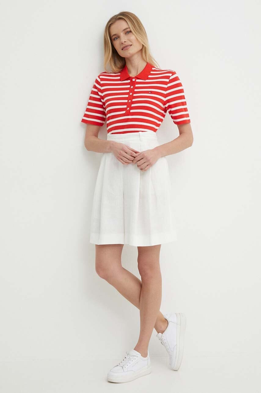 Поло Tommy Hilfiger жіночий колір червоний