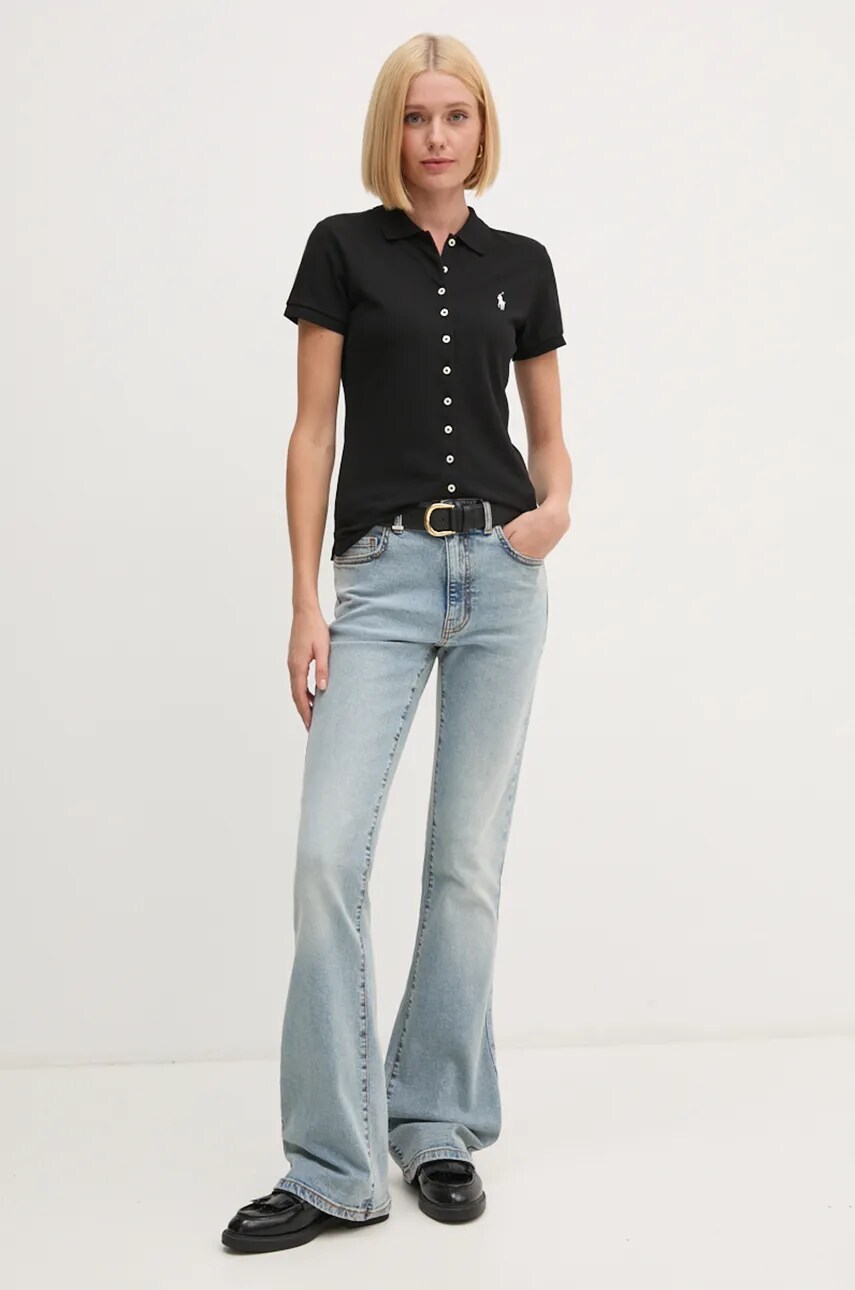 Поло Polo Ralph Lauren жіноче колір чорний 211939272
