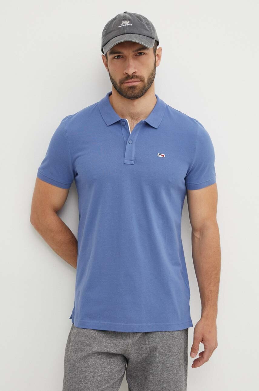 Бавовняне поло Tommy Jeans однотонне DM0DM18312