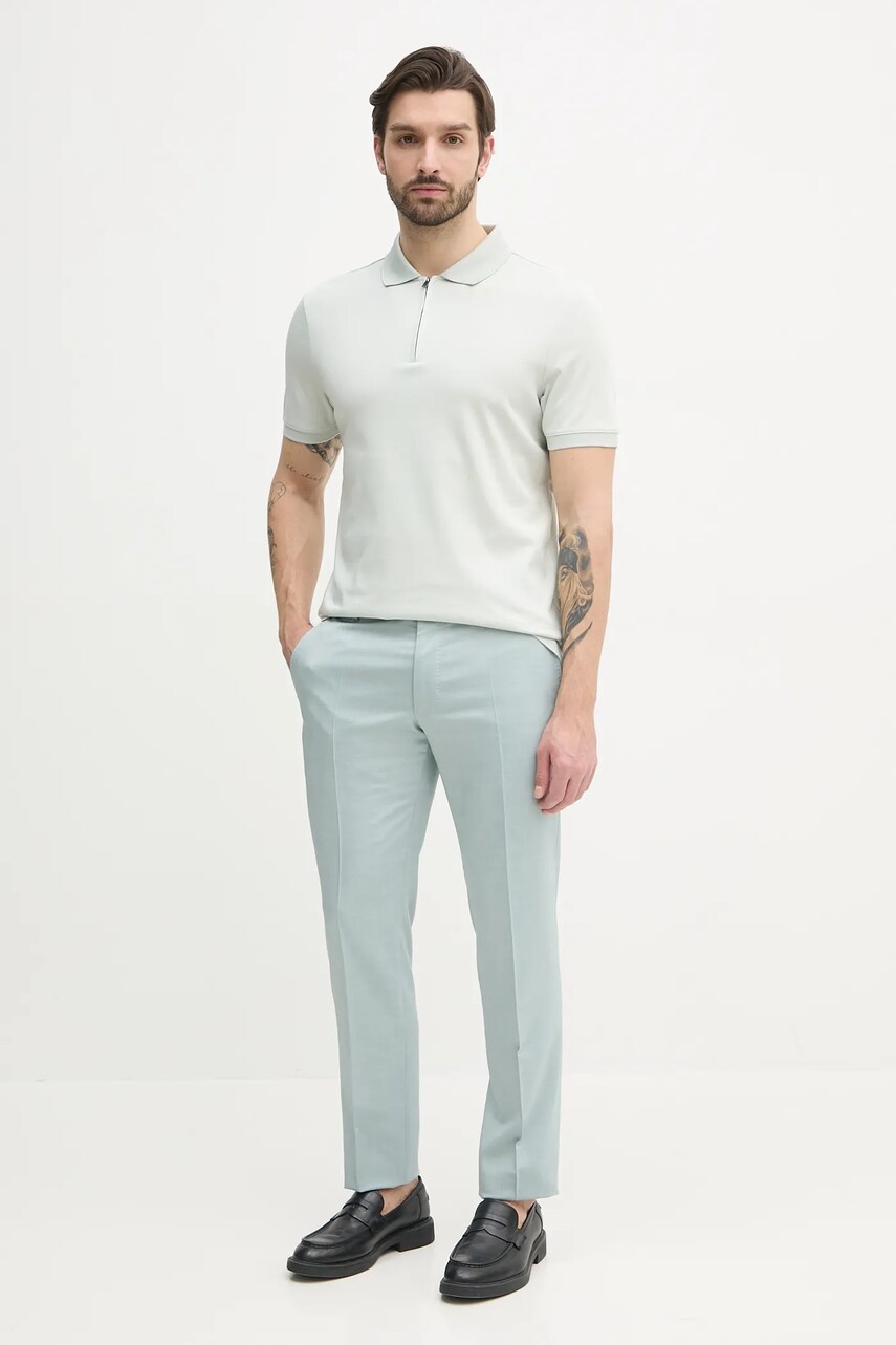 Бавовняне поло Calvin Klein колір чорний однотонне K10K112754