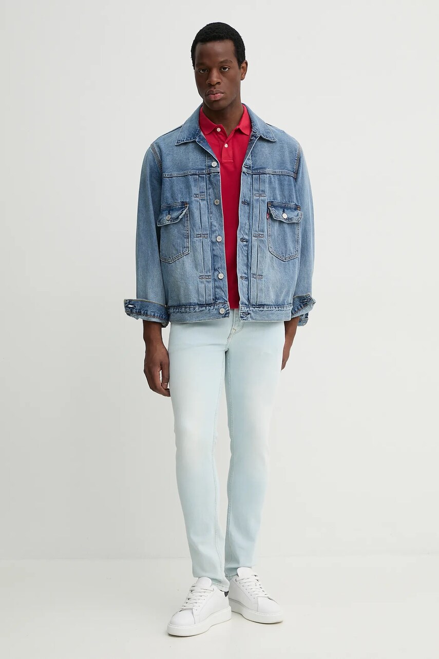 Бавовняне поло Pepe Jeans колір червоний однотонний