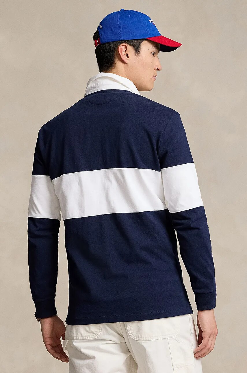 Бавовняний лонгслів Polo Ralph Lauren колір зелений візерунок 710938458