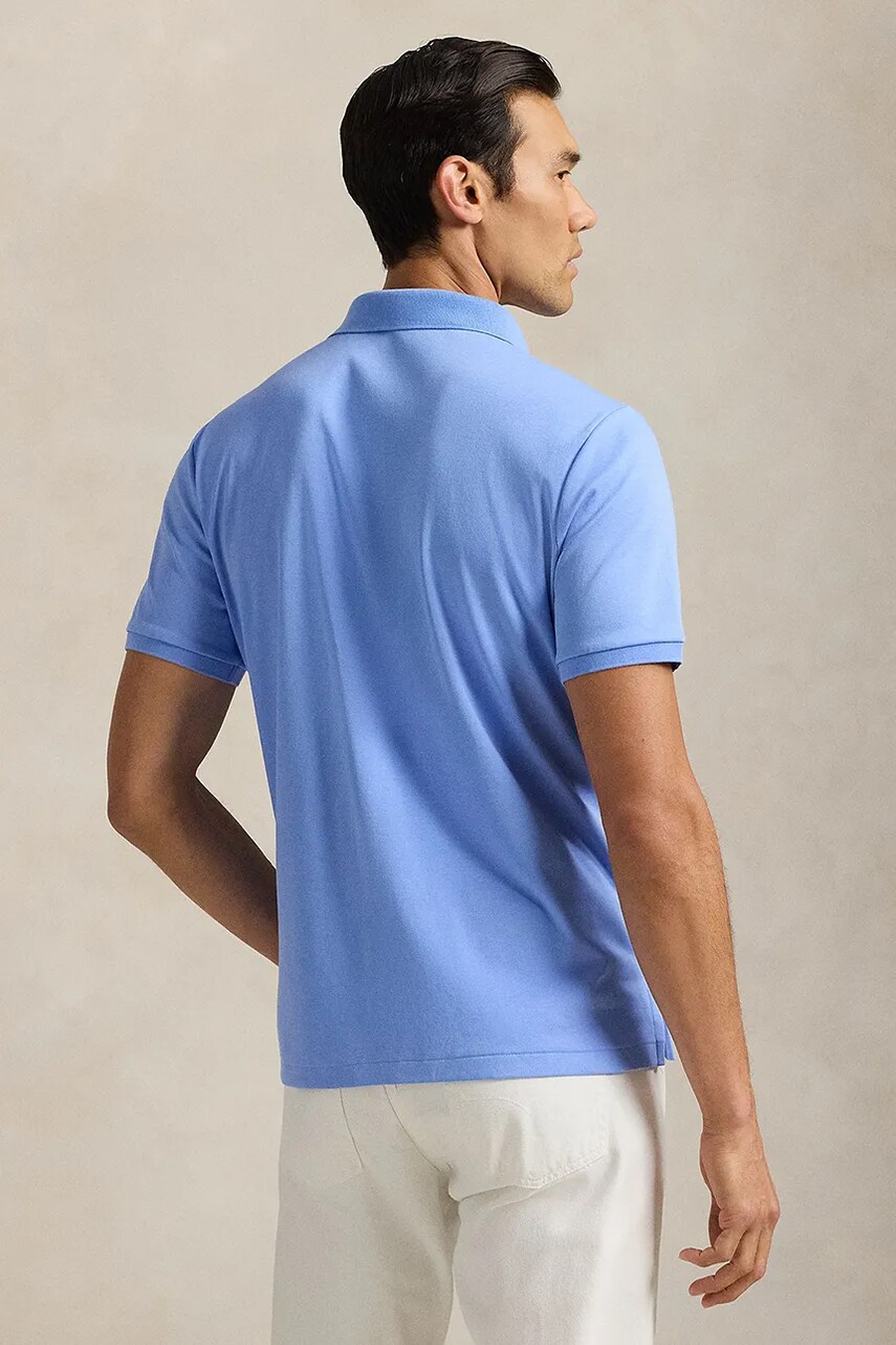 Бавовняне поло Polo Ralph Lauren колір рожевий однотонне 710704319