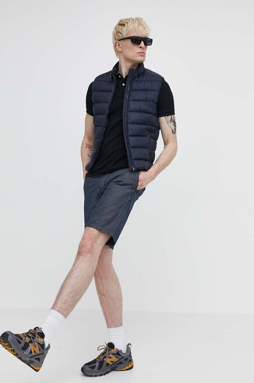 Бавовняне поло Superdry колір чорний з аплікацією
