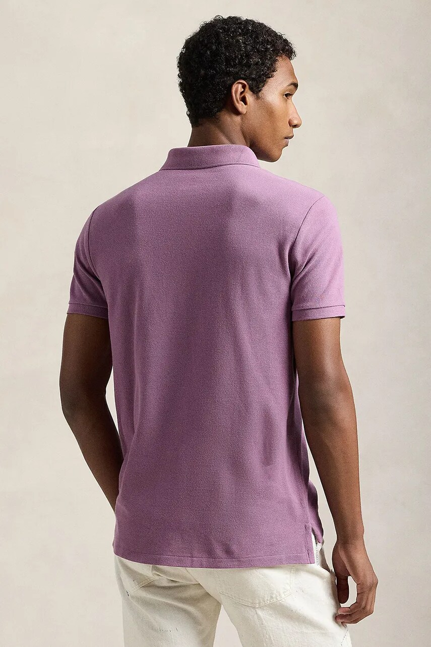 Бавовняне поло Polo Ralph Lauren однотонне 710680784