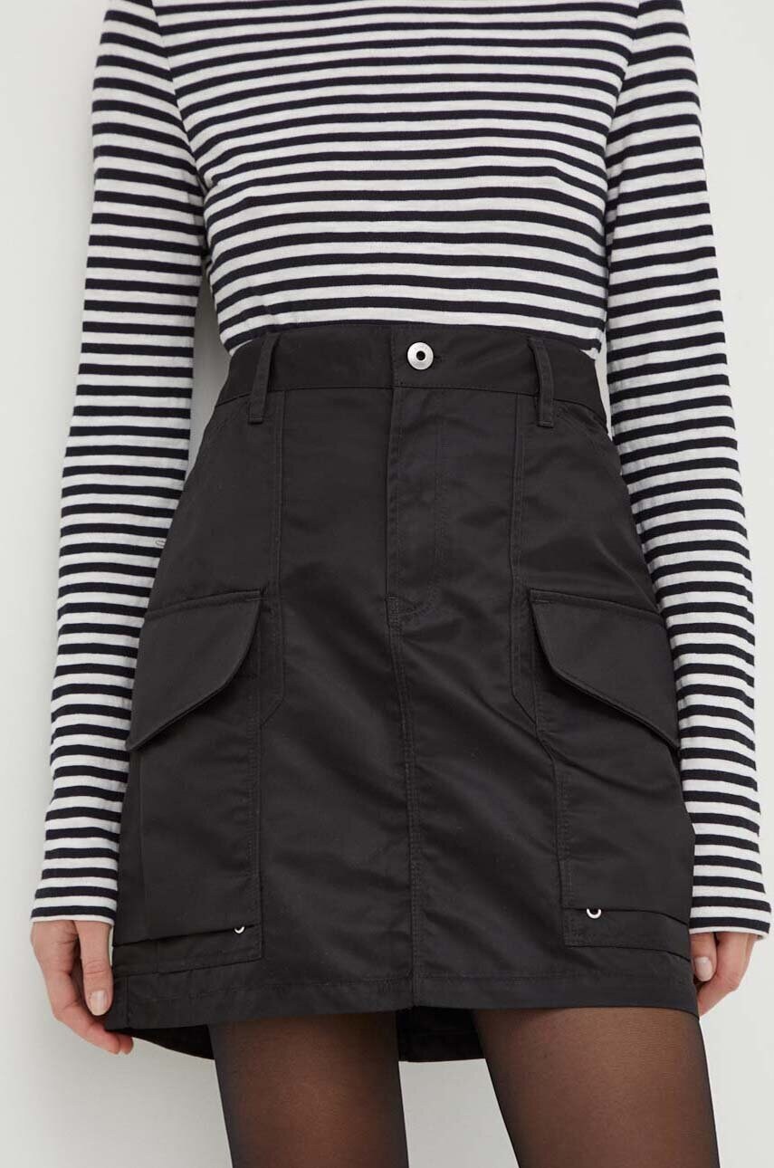 Спідниця G-Star Raw колір чорний mini пряма