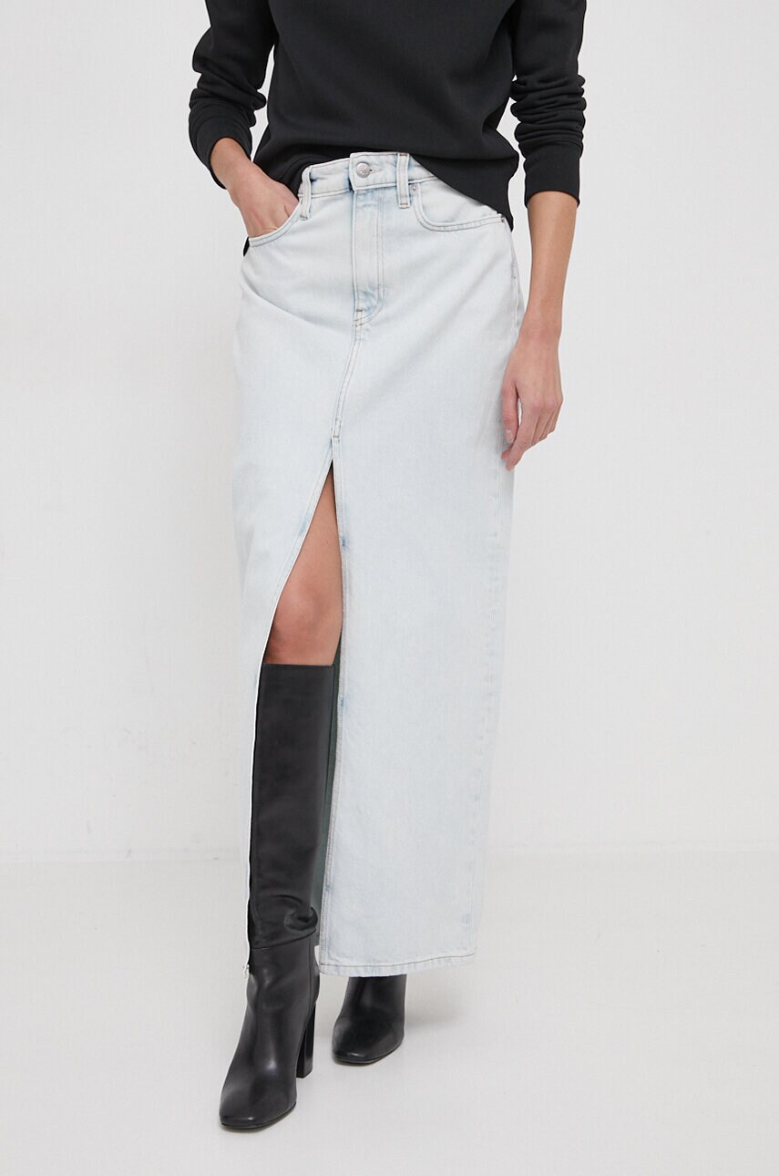 Джинсова спідниця Calvin Klein Jeans midi пряма