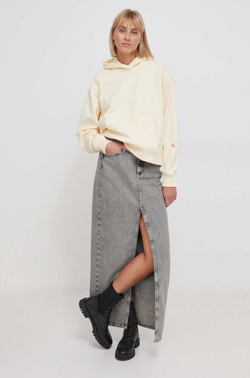 Купити Джинсова спідниця Calvin Klein Jeans maxi пряма – головне зображення