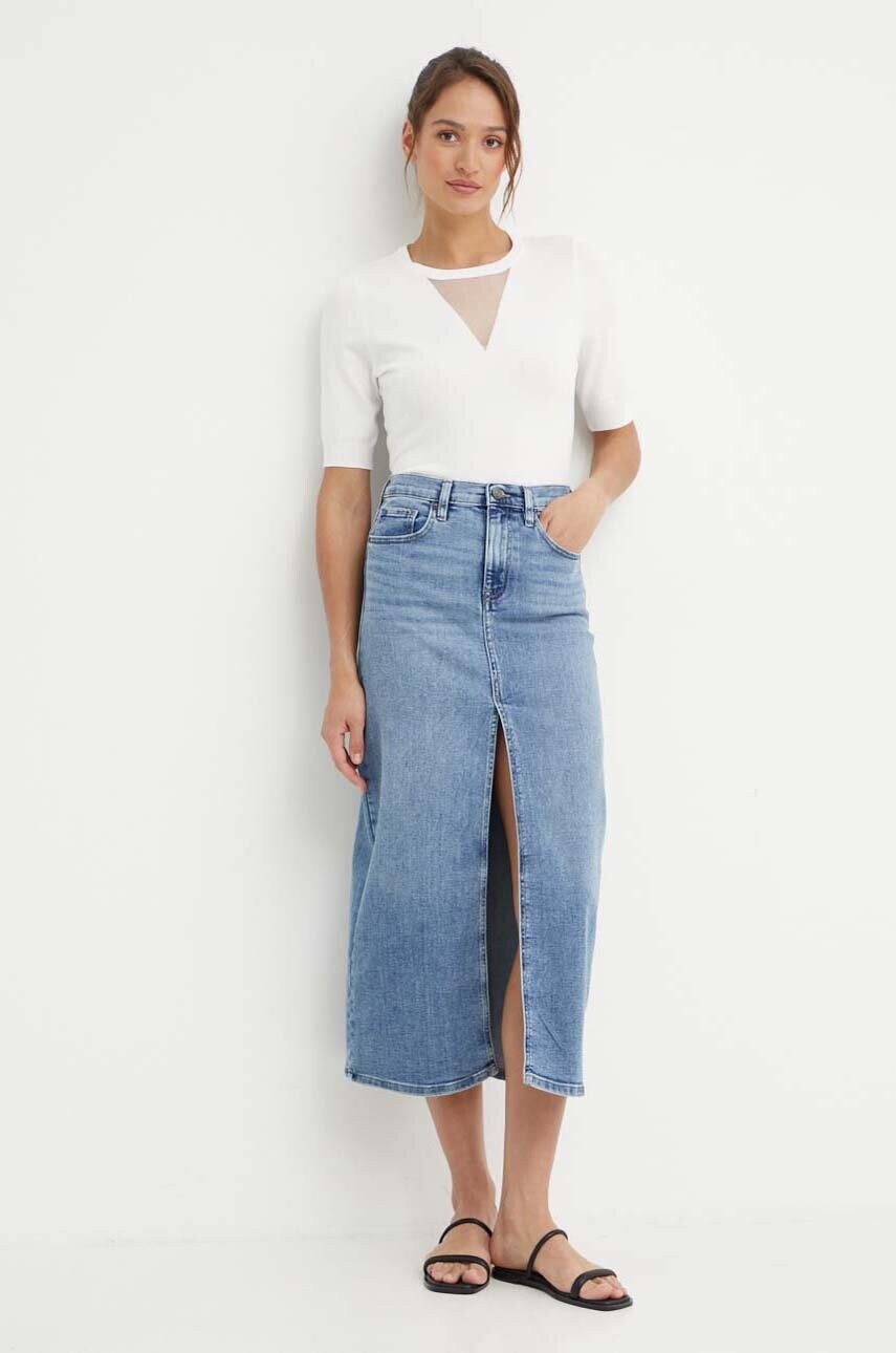 Джинсова спідниця Dkny maxi пряма DJ4K9506