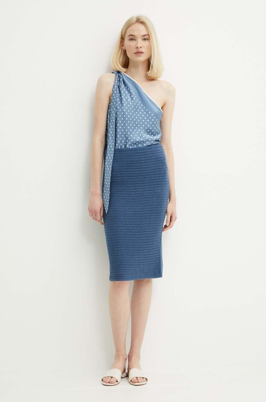 Льняна спідниця Lauren Ralph Lauren midi олівець 200932981