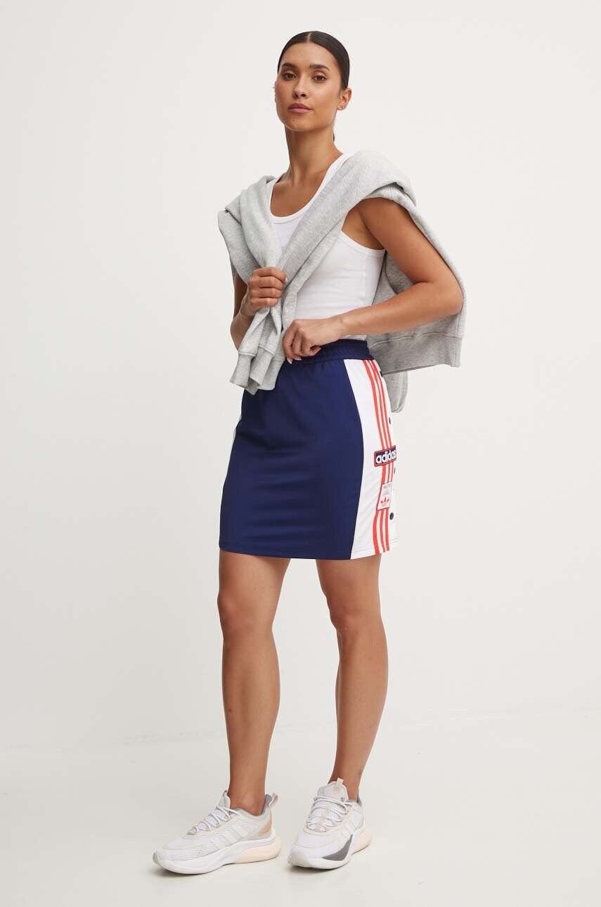Спідниця adidas Originals колір синій mini пряма