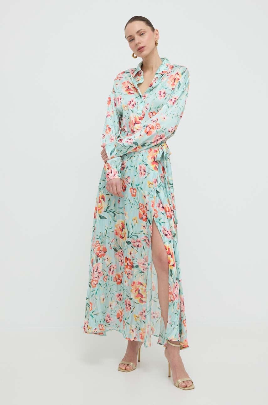Спідниця Guess колір зелений maxi розкльошена