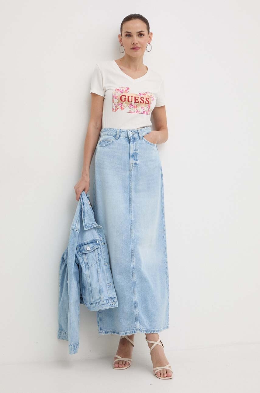 Джинсова спідниця Guess WENONA maxi пряма W4GD53 D5B66
