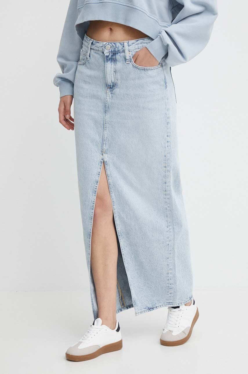 Джинсова спідниця Calvin Klein Jeans maxi пряма J20J222814