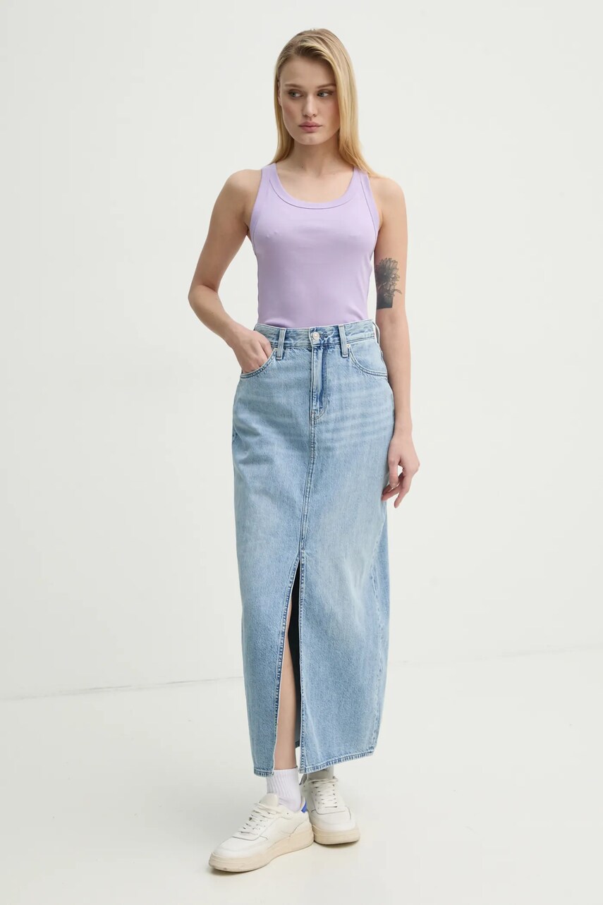 Джинсова спідниця G-Star Raw maxi пряма