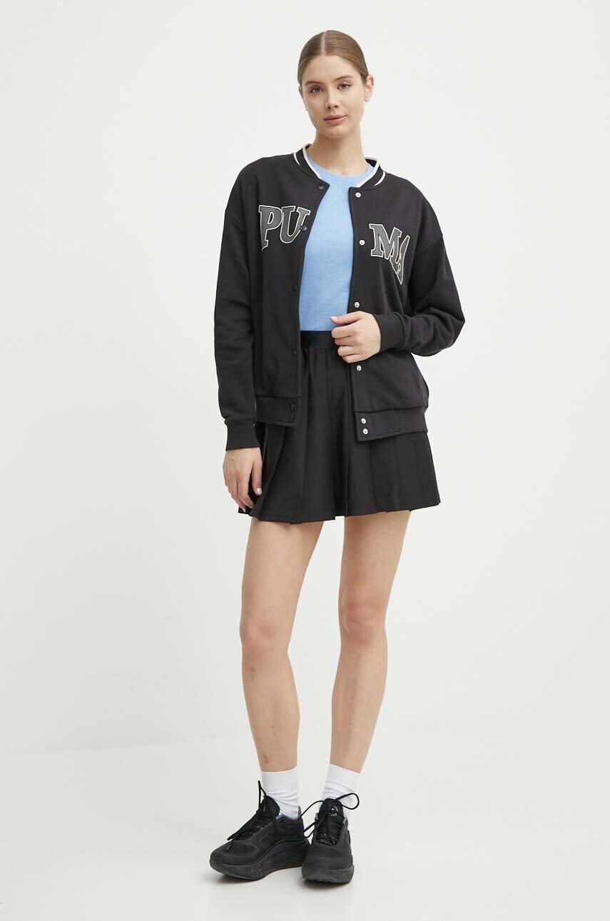 Спідниця Puma колір чорний mini розкльошена 624237