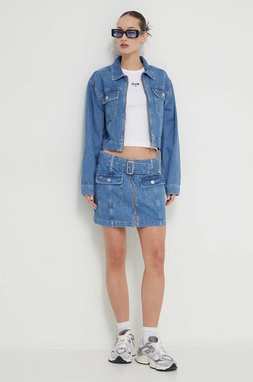 Джинсова спідниця Tommy Jeans mini пряма