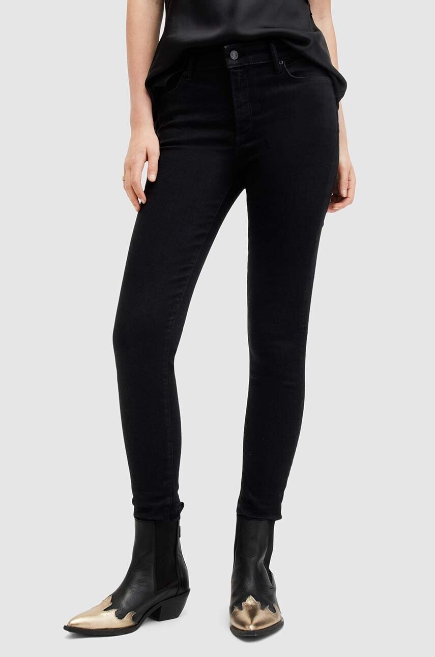 Джинси AllSaints MILLER SIZEME колір чорний