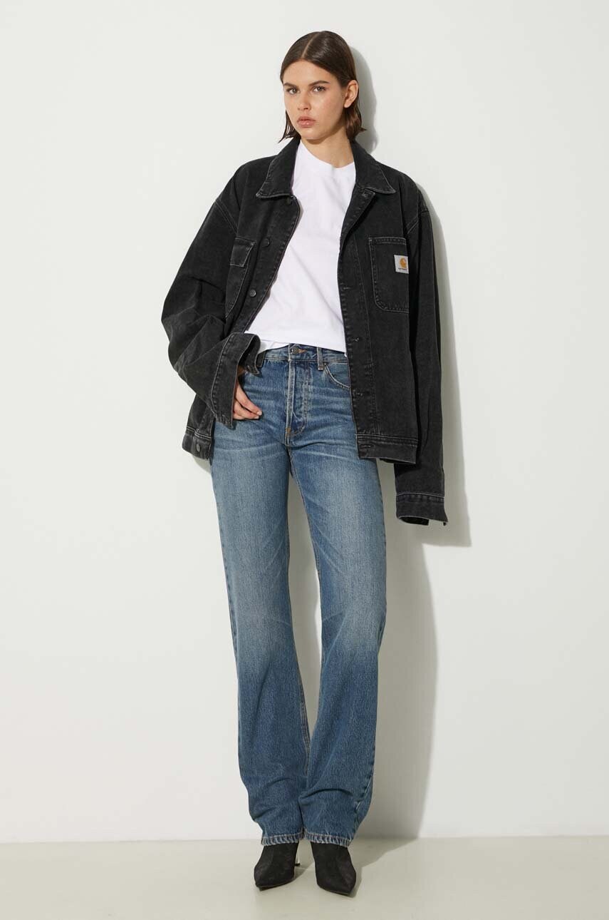 Джинси Fiorucci Mid Blue Straight Fit Jeans жіночі висока посадка W01FPDJE075DN01DN02