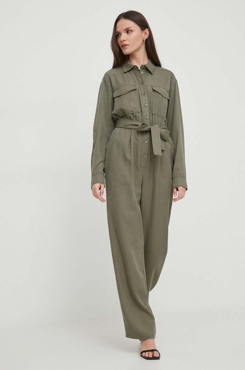 Комбінезон Pepe Jeans BELICE колір зелений з коміром PL230471