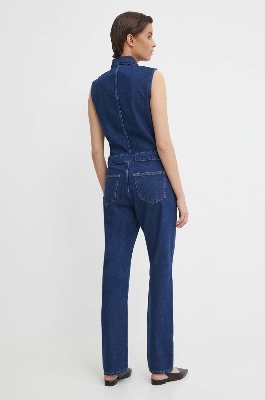 Джинсовий комбінезон Calvin Klein Jeans з бавовни з коміром J20J222840
