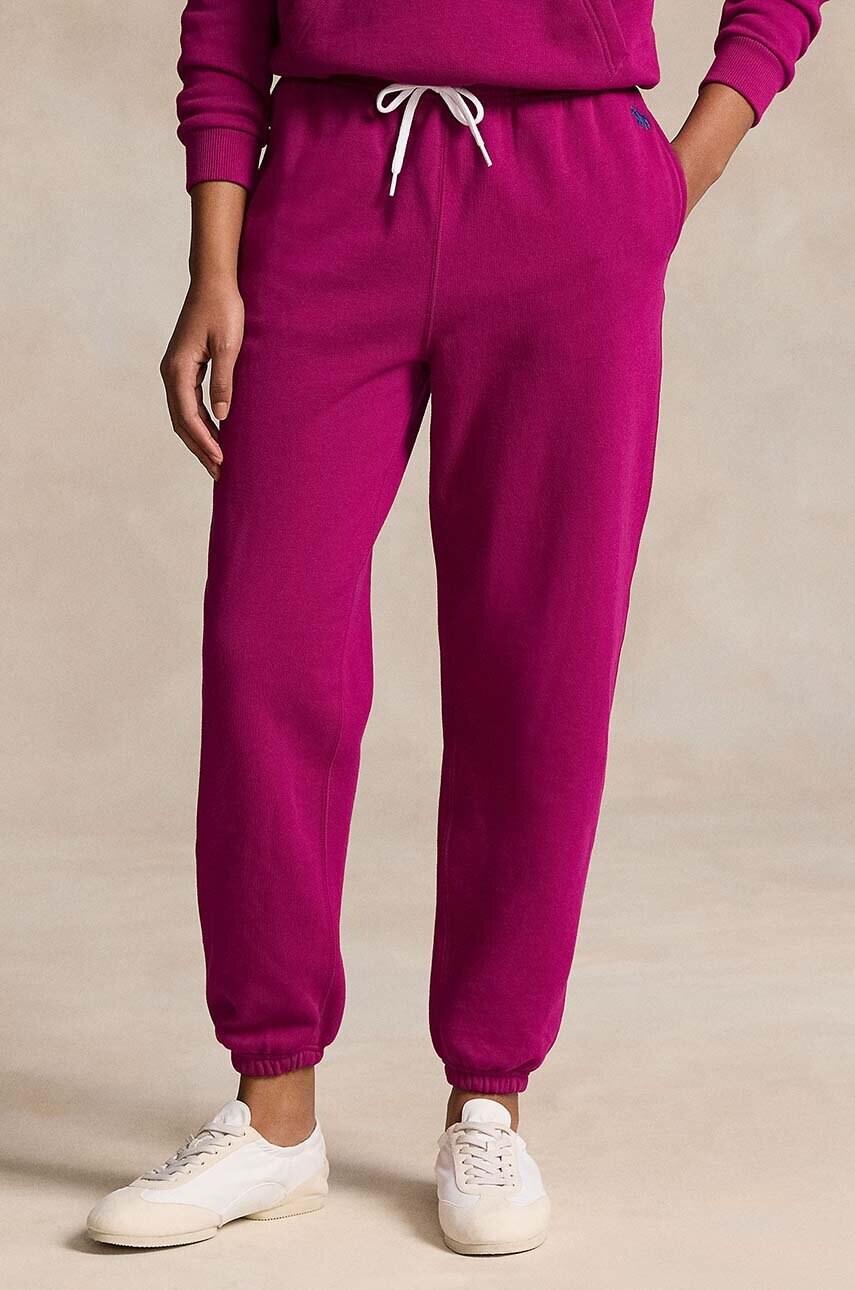 Спортивні штани Polo Ralph Lauren колір рожевий однотонні