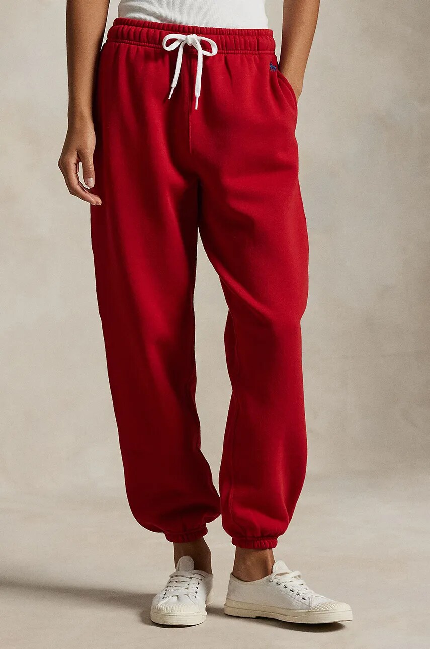 Спортивні штани Polo Ralph Lauren колір червоний однотонні 211943009