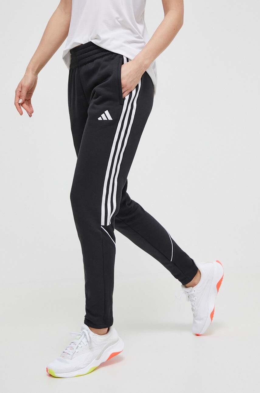 Штани для тренувань adidas Performance Tiro 23 League колір чорний з аплікацією