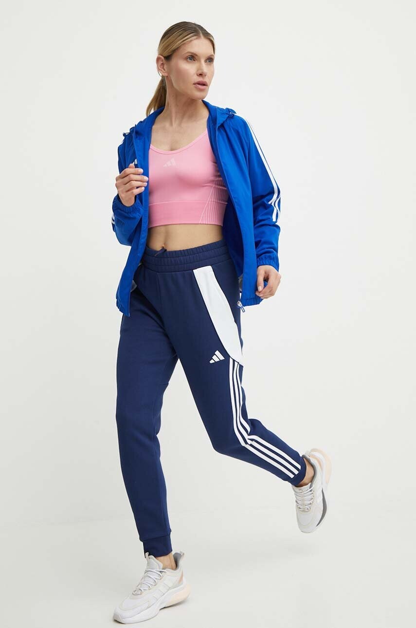 Штани для тренувань adidas Performance Tiro 24 колір синій візерунок IS1010