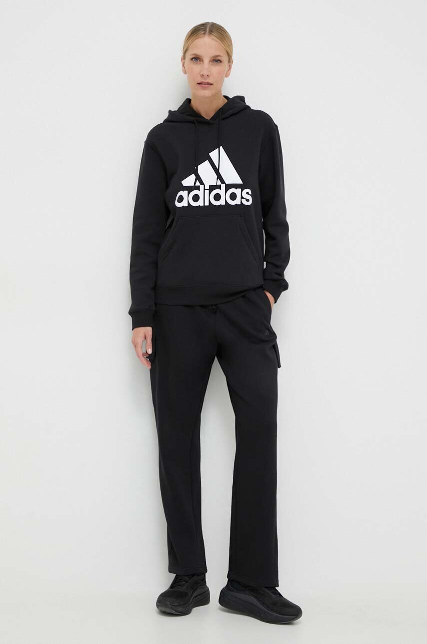Спортивні штани adidas колір чорний однотонні