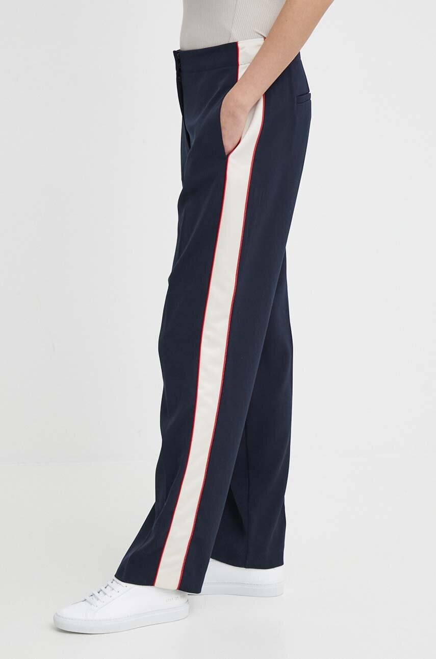 Штани Tommy Hilfiger жіночі колір синій облягаючі висока посадка WW0WW41607