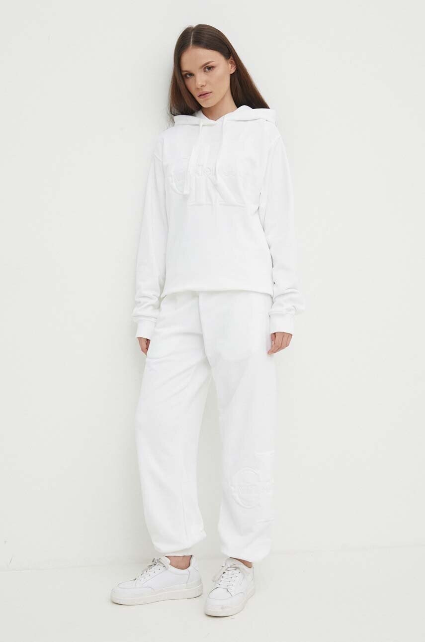 Спортивні штани Calvin Klein Jeans колір білий однотонні J20J223273