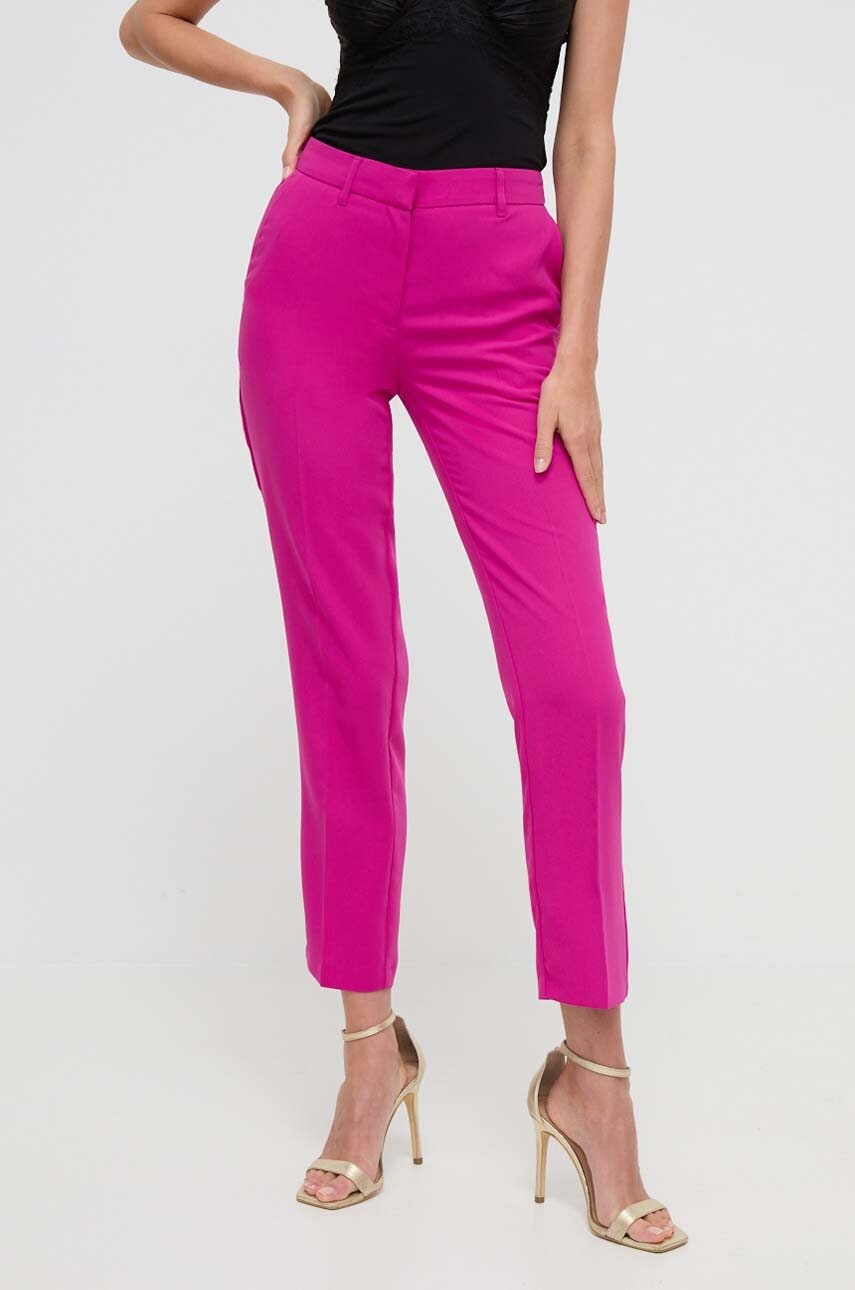 Штани Marciano Guess DIANE жіночі колір рожевий фасон сигарети висока посадка 4GGB04 7068A