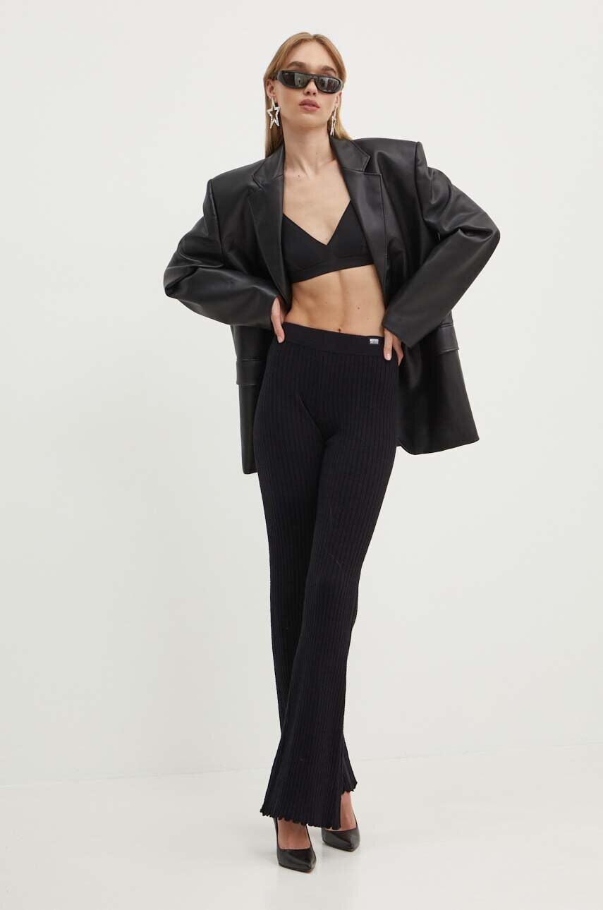 Легінси Moschino Jeans жіночі колір чорний однотонні 0383.3707