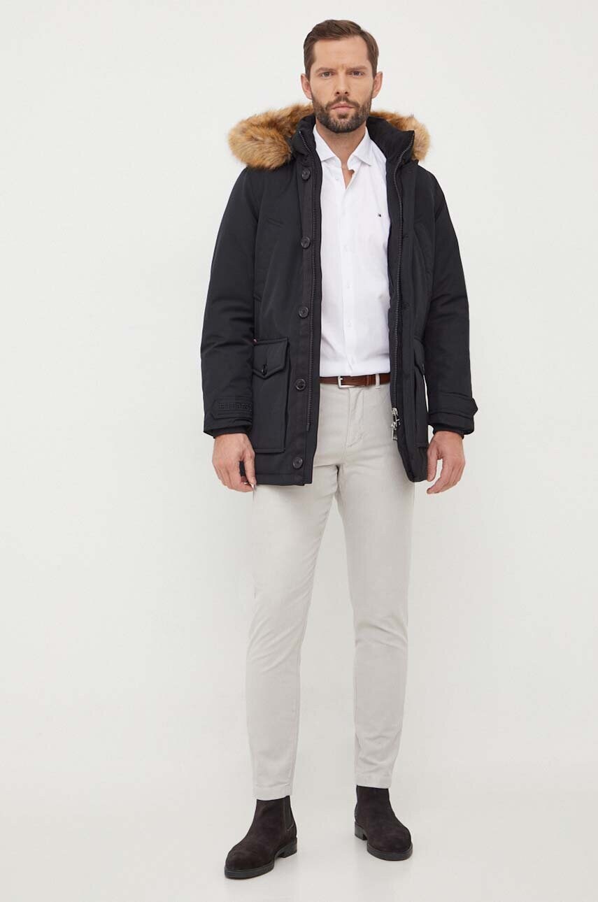 Купити Штани Tommy Hilfiger чоловічі колір сірий фасон chinos – головне зображення