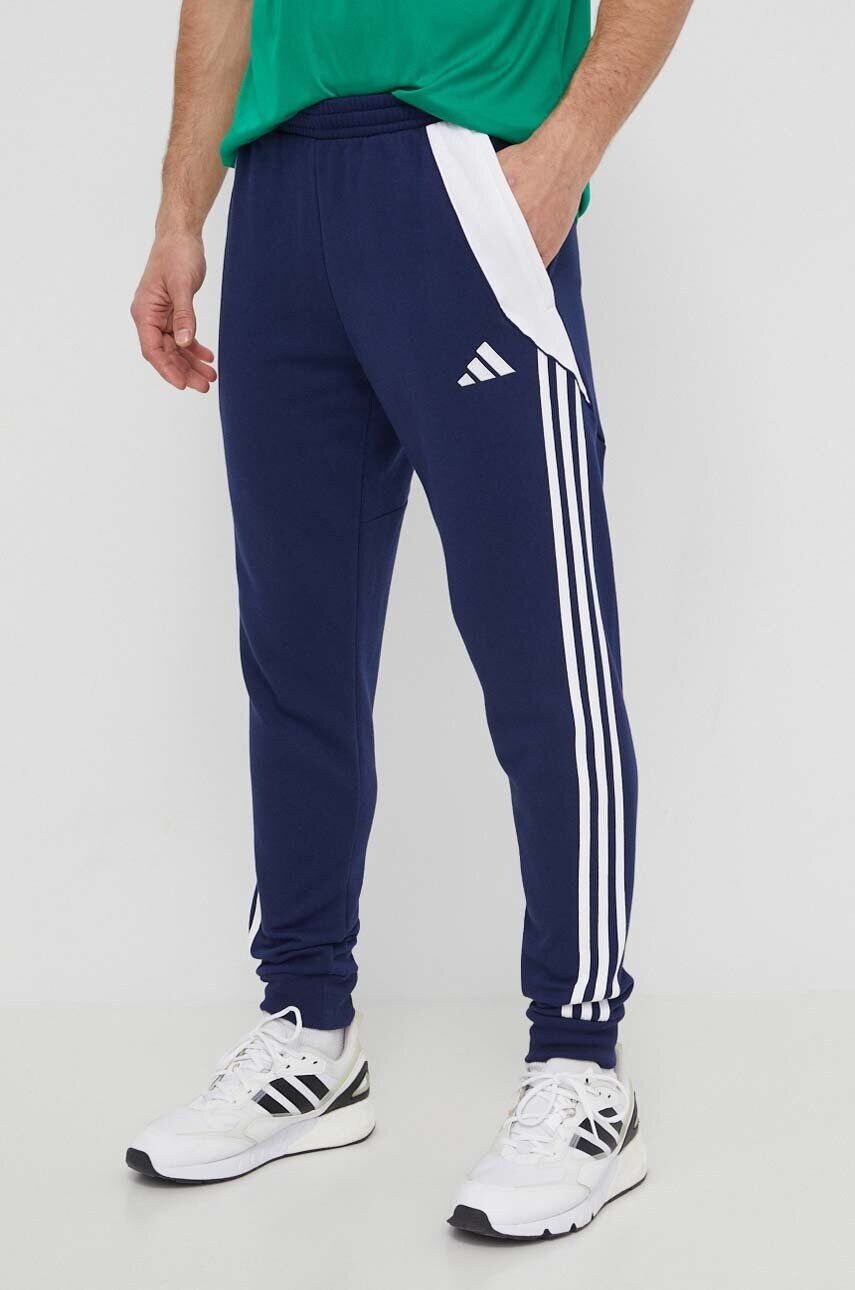 Штани для тренувань adidas Performance Tiro 24 колір синій візерунок IS2154