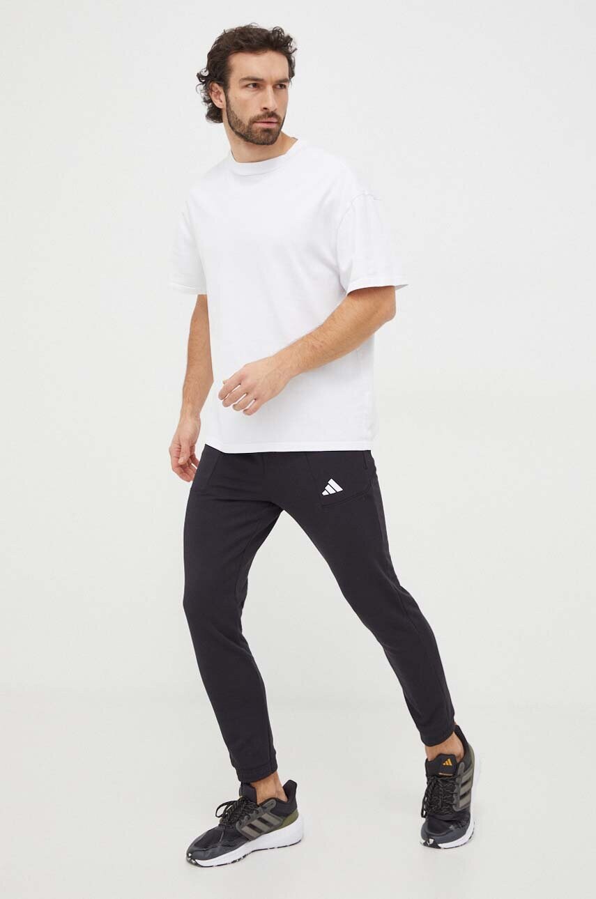 Штани для тренувань adidas Performance колір чорний однотонні