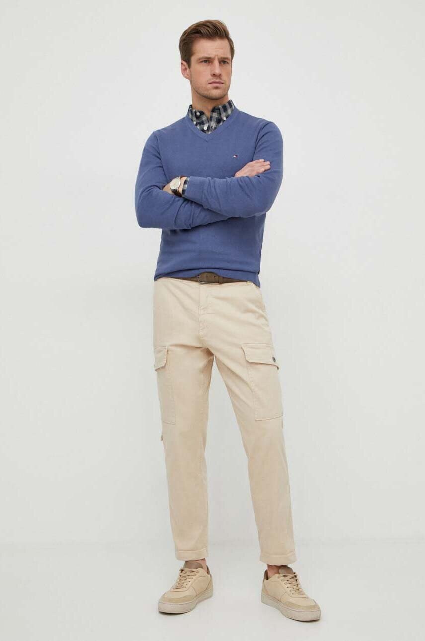 Штани Pepe Jeans RELAXED MULTI POCKETS PANT чоловічі колір бежевий фасон cargo PM211682