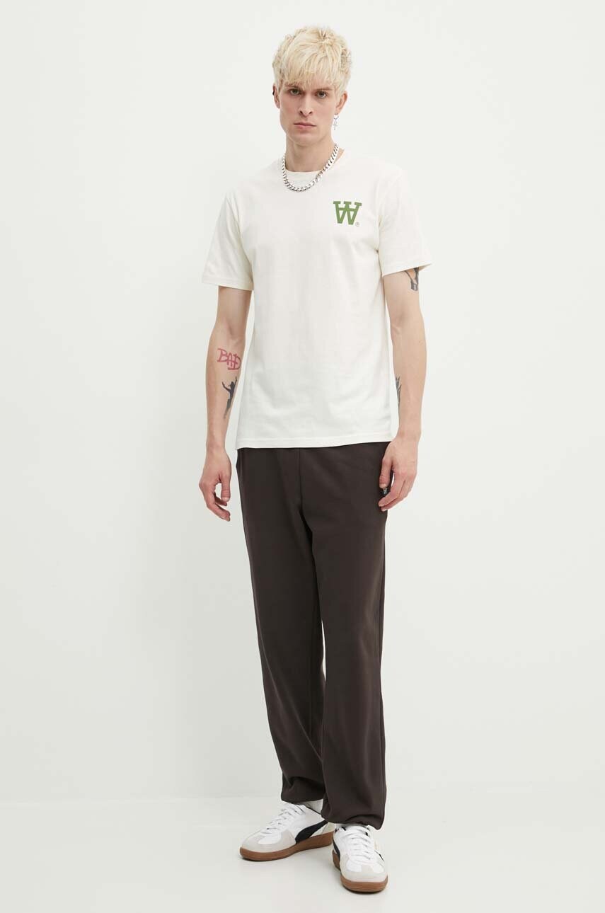 Бавовняні спортивні штани Wood Wood Cal Joggers колір коричневий однотонні 10275000.2424