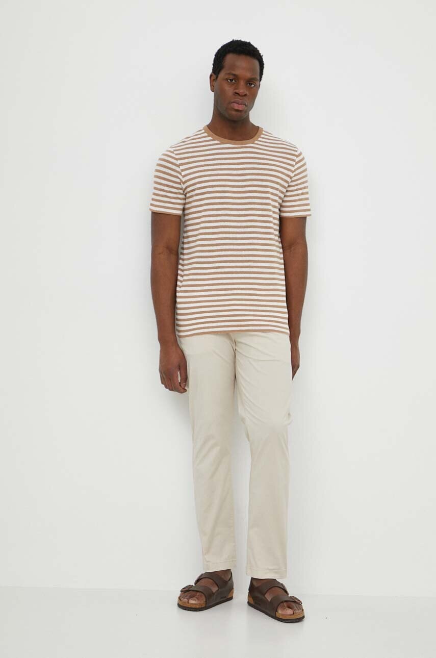 Штани Pepe Jeans SLIM CHINO 2 чоловічі колір бежевий прямі PM211699
