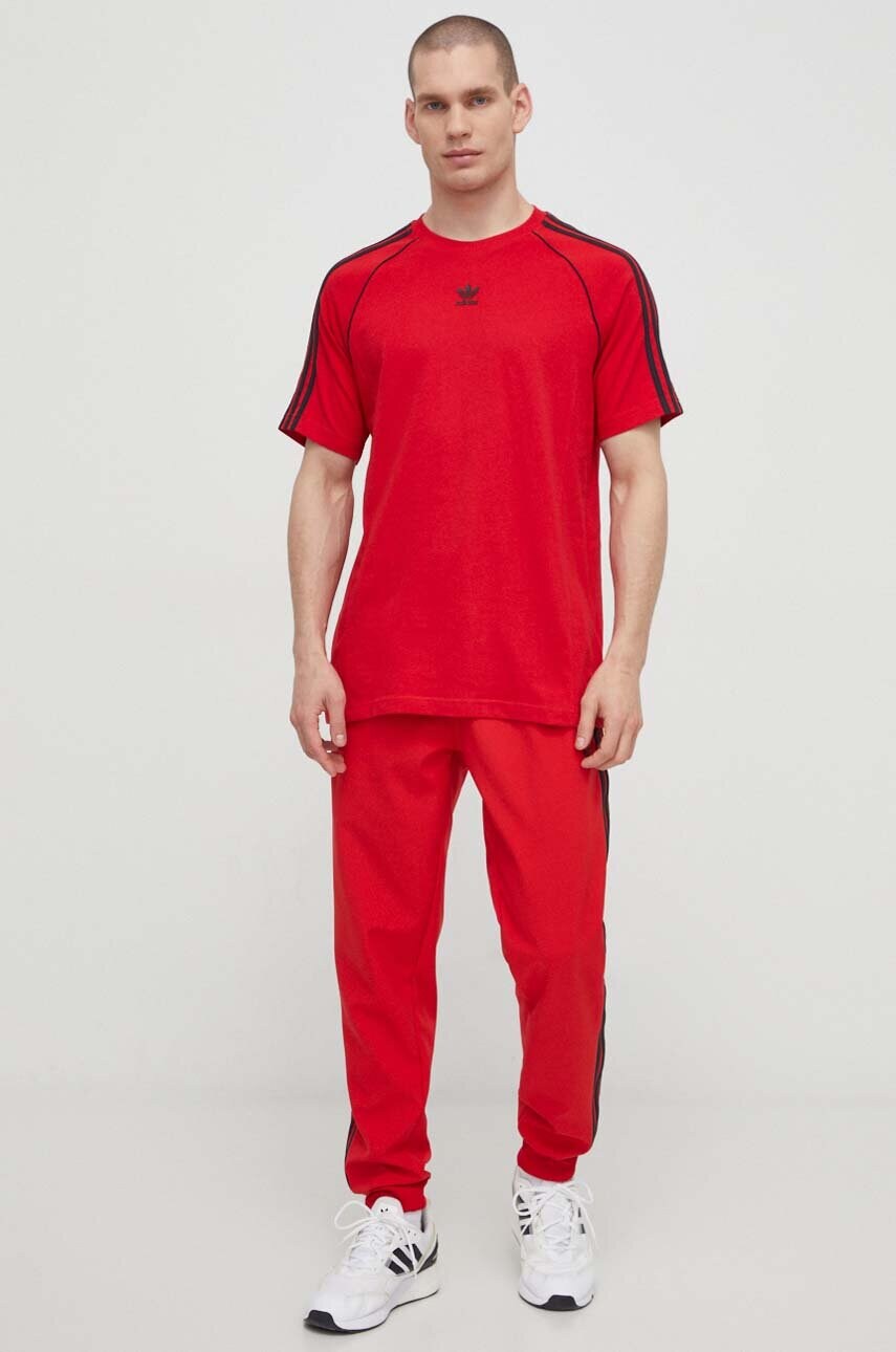 Спортивні штани adidas Originals колір червоний з аплікацією