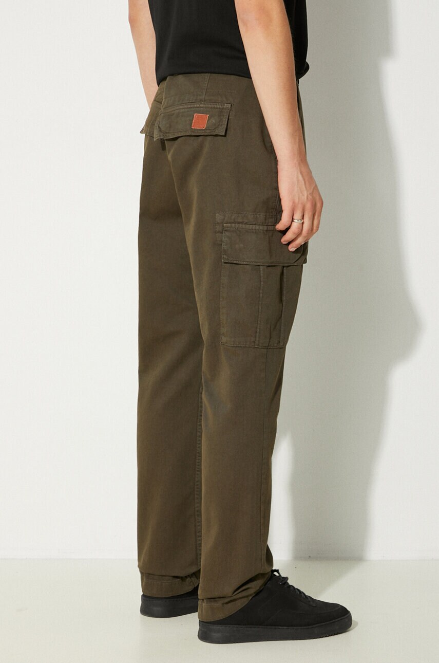Бавовняні штани Alpha Industries Agent Pant колір зелений фасон cargo 158205