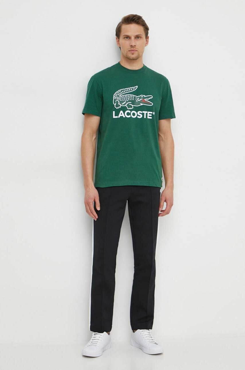 Спортивні штани Lacoste колір чорний з аплікацією