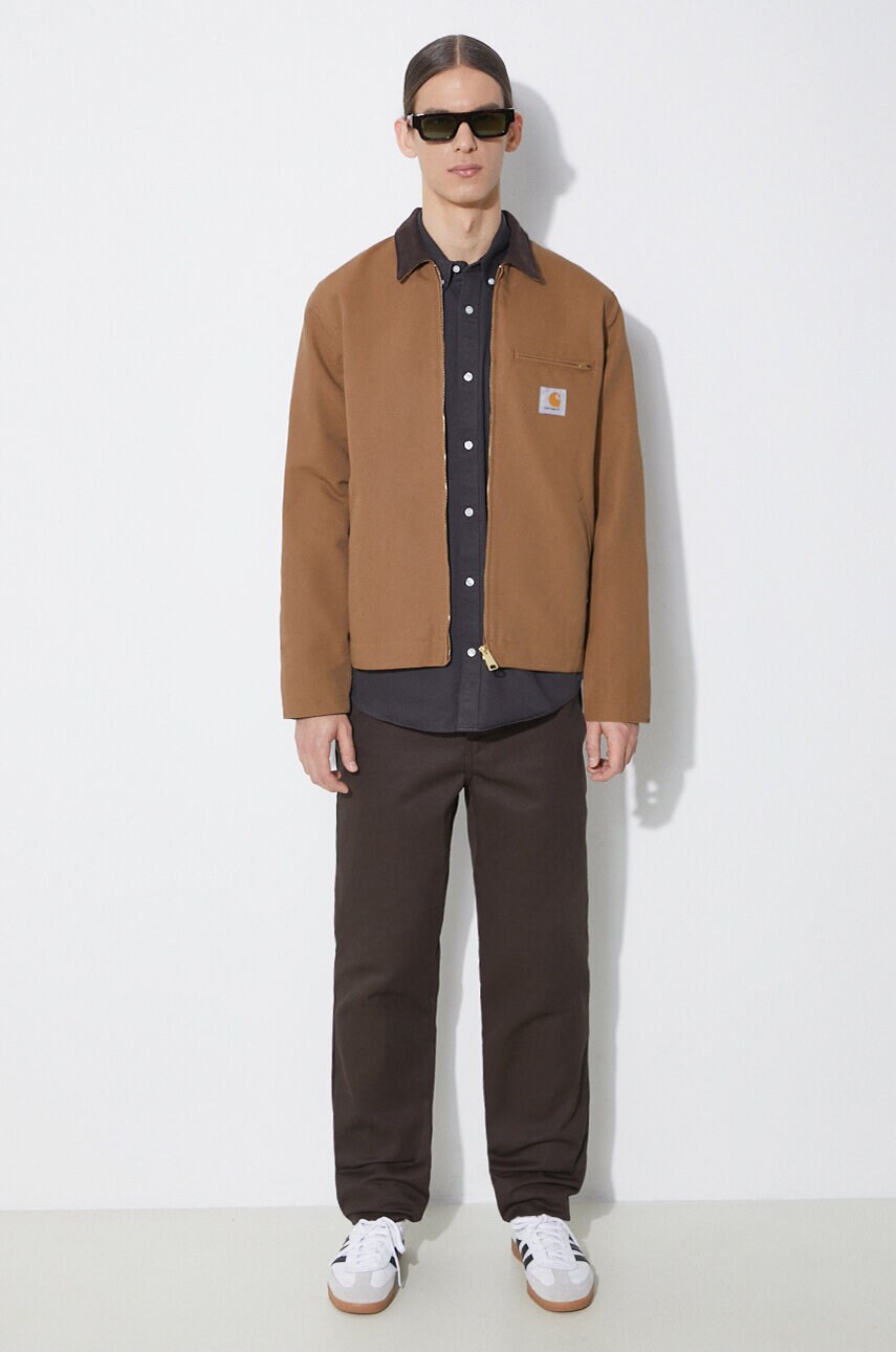 Штани Dickies 872 чоловічі колір коричневий облягаючі DK0A4XK8