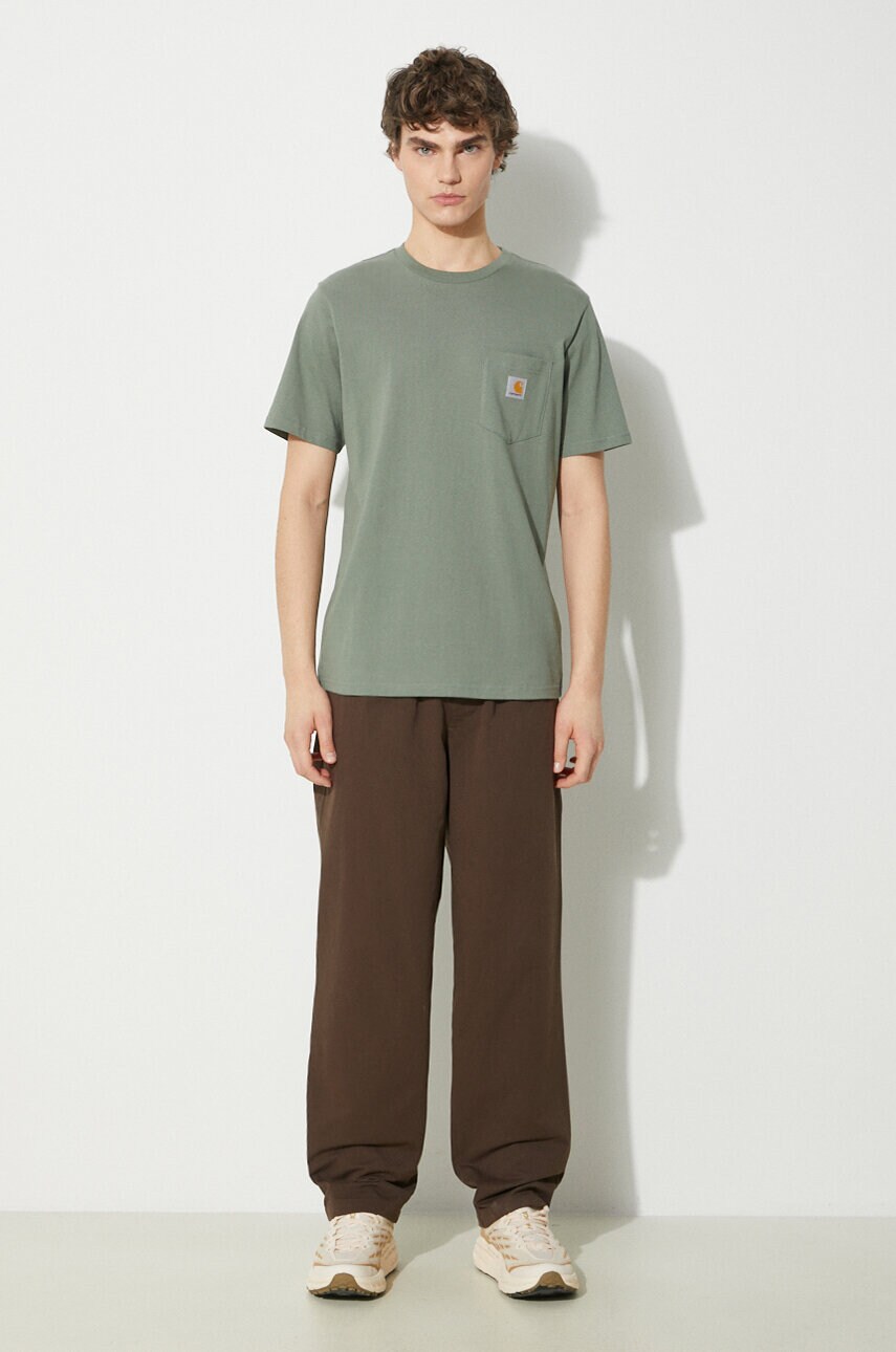 Бавовняні штани ICECREAM Skate Pant колір коричневий фасон chinos IC24109