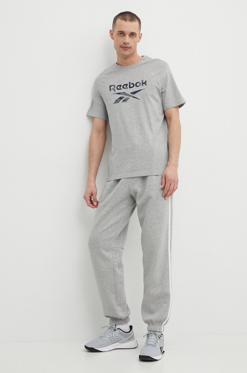 Спортивні штани Reebok Court Sport колір сірий меланж 100076382